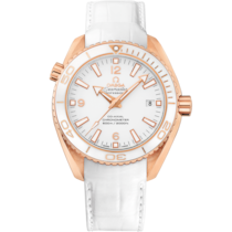 Seamaster Planet Ocean 600M 42 mm, red gold on leather strap - 232.63.42.21.04.001