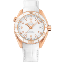 Seamaster Planet Ocean 600M 42 mm, red gold on leather strap - 232.63.42.21.04.001