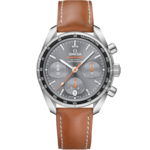 Speedmaster 38 mm, steel on leather strap - 324.32.38.50.06.001