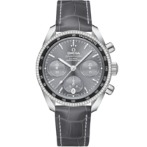 Speedmaster 38 mm, steel on leather strap - 324.38.38.50.06.001