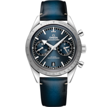 Speedmaster '57 40.5 mm, steel on leather strap - 332.12.41.51.03.001