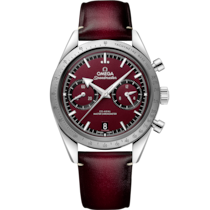 Speedmaster 40.5 mm, steel on leather strap - 332.12.41.51.11.001