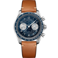 Speedmaster Chronoscope 43 mm, steel on leather strap - 329.32.43.51.03.001