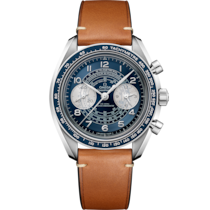 Speedmaster 43 mm, steel on leather strap - 329.32.43.51.03.001