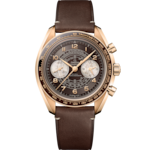 Speedmaster 43 mm, Bronze gold on leather strap - 329.92.43.51.10.001