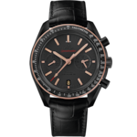 Speedmaster 44.25 mm, black ceramic on leather strap - 311.63.44.51.06.001