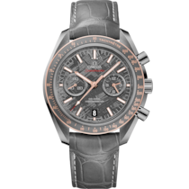 Speedmaster 44 mm, Grey ceramic on Leather strap with foldover clasp - 311.63.44.51.99.001