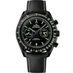 Speedmaster 44.25 mm, black ceramic on leather strap - 311.92.44.51.01.004