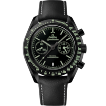 Speedmaster 44.25 mm, black ceramic on leather strap - 311.92.44.51.01.004