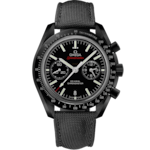 Speedmaster 44.25 mm, black ceramic on coated nylon fabric strap with foldover clasp - 311.92.44.51.01.007