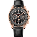 Speedmaster 44.25 mm, Sedna™ gold on leather strap - 304.63.44.52.01.001