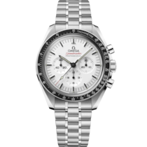 White dial watch on Steel case with Steel bracelet - Speedmaster Moonwatch Professional 42 mm, steel on steel - 310.30.42.50.04.001