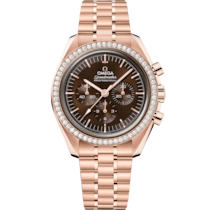 Brown dial watch on Sedna™ gold case with Sedna™ gold bracelet - Speedmaster Moonwatch Professional 42 mm, Sedna™ gold on Sedna™ gold - 310.55.42.50.13.001