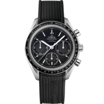 Speedmaster Racing 40 mm, steel on rubber strap - 326.32.40.50.01.001