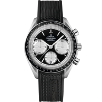 Speedmaster Racing 40 mm, steel on rubber strap - 326.32.40.50.01.002