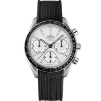 Speedmaster Racing 40 mm, steel on rubber strap - 326.32.40.50.02.001