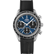 Speedmaster Racing 40 mm, steel on rubber strap - 326.32.40.50.03.001