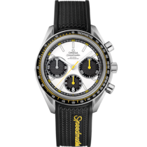 Speedmaster Racing 40 mm, steel on rubber strap - 326.32.40.50.04.001