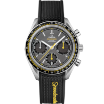 Speedmaster Racing 40 mm, steel on rubber strap - 326.32.40.50.06.001