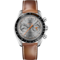 Speedmaster 44.25 mm, steel on leather strap - 329.32.44.51.06.001