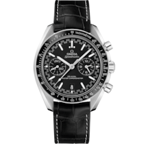 Speedmaster 44.25 mm, steel on leather strap - 329.33.44.51.01.001