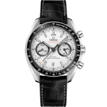 Speedmaster 44.25 mm, steel on leather strap - 329.33.44.51.04.001