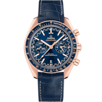 Speedmaster 44.25 mm, Sedna™ gold on leather strap - 329.53.44.51.03.001