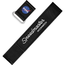 Two-piece strap - 2-piece black Speedmaster Moonwatch VELCRO® strap - 032CWZ016042