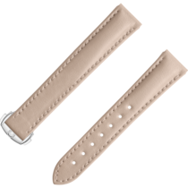 Two-piece strap - Beige vegan strap with foldover clasp - 032Z017132