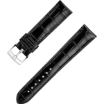 Two-piece strap - Black alligator leather strap with pin buckle - 98000014W
