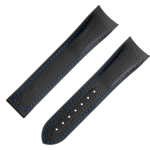 兩件式表帶 - 海馬Planet Ocean 600米腕表黑色橡膠表帶連摺疊扣 - 032CVZ005518