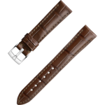 Two-piece strap - Brown alligator leather strap with pin buckle - 032CUZ010217