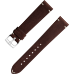 Two-piece strap - Brown leather strap with pin buckle - 032CUZ006677