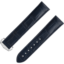 兩件式表帶 - 深藍色鱷魚皮表帶連摺疊扣 - 032CUZ007465