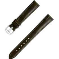 Two-piece strap - Dark green alligator leather strap with pin buckle - 032CUZ010234