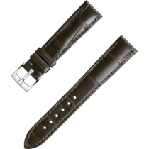 Two-piece strap - Dark green alligator leather strap with pin buckle - 032CUZ010234