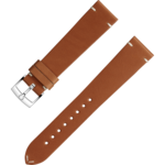 Two-piece strap - Golden brown leather strap with pin buckle - 032CUZ006676