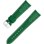 Two-piece strap - Green leather strap with pin buckle - 032CUZ010023