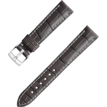 兩件式表帶 - 灰色鱷魚皮表帶連針扣 - 032CUZ007262
