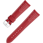 Two-piece strap - Red leather strap with pin buckle - 032CUZ010020