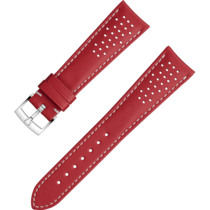 兩件式表帶 - 紅色皮表帶連針扣 - 032CUZ010020