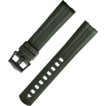 兩件式表帶 - 海馬潛水300米系列綠色橡膠針扣表帶 - 032Z017210