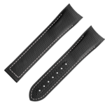 兩件式表帶 - 海馬Planet Ocean 600米腕表黑色橡膠表帶連摺疊扣 - 032CVZ005517