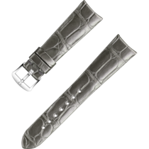 兩件式表帶 - 亮灰色鱷魚皮表帶連針扣 - 032CUZ013036