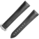 兩件式表帶 - 超霸月球表黑色皮革摺疊扣表帶 - 032CUZ014116