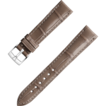 Two-piece strap - Taupe brown alligator leather strap with pin buckle - 032CUZ004800