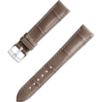 兩件式表帶 - 褐灰色鱷魚皮表帶連針扣 - 032CUZ004800