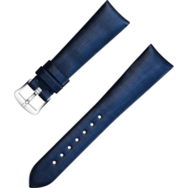Two-piece strap - Technological-satin blue strap with pin buckle - 032CWZ009997