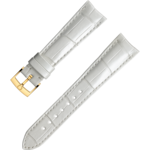 Two-piece strap - White alligator leather strap with pin buckle - 032CUZ003887