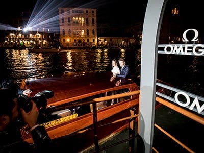 Eddie Redmayne celebrates the Aqua Terra